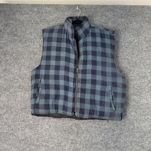 VTG Sierra Pacific Mens L Buffalo Plaid Quilted Vest Grunge Workwear Outdoor‎